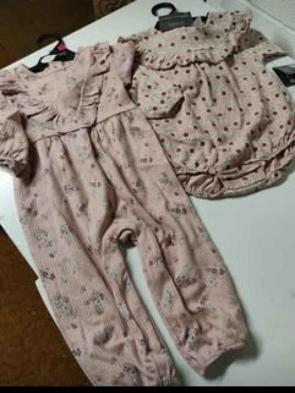 Gerber Pink Floral Baby Romper Set